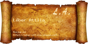 Léber Attila névjegykártya