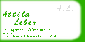 attila leber business card